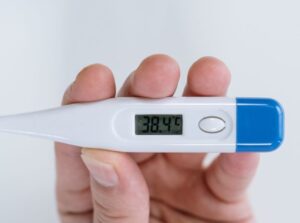 A thermometer to measure human body temperature